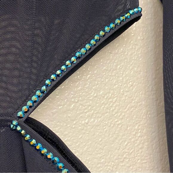 WEISSMAN Dance Costume unitard mesh catsuit jumpsuit black Dark Side SM13021 SA - Picture 13 of 15